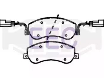 Комплект тормозных колодок, дисковый тормоз EEC купить