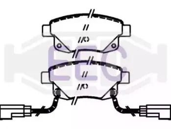 Комплект тормозных колодок, дисковый тормоз EEC купить