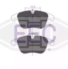 Комплект тормозных колодок, дисковый тормоз EEC купить