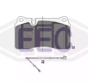 Комплект тормозных колодок, дисковый тормоз EEC купить
