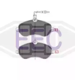 Комплект тормозных колодок, дисковый тормоз EEC купить