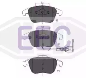 Комплект тормозных колодок, дисковый тормоз EEC купить