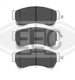 Комплект тормозных колодок, дисковый тормоз EEC купить