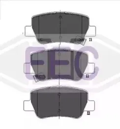 Комплект тормозных колодок, дисковый тормоз EEC купить