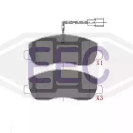 Комплект тормозных колодок, дисковый тормоз EEC купить