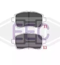Комплект тормозных колодок, дисковый тормоз EEC купить
