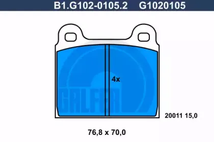 Комплект тормозных колодок, дисковый тормоз GALFER купить