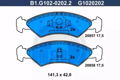 Комплект тормозных колодок, дисковый тормоз GALFER купить