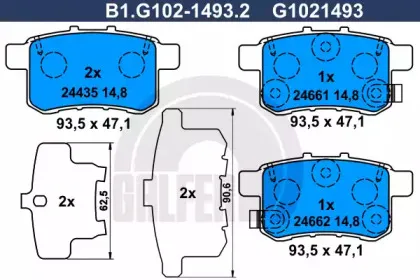 Комплект тормозных колодок, дисковый тормоз GALFER купить