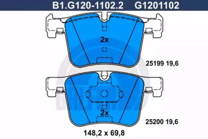 Комплект тормозных колодок, дисковый тормоз GALFER купить