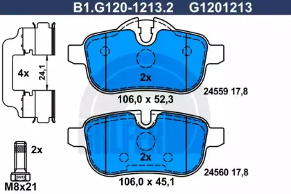 Комплект тормозных колодок, дисковый тормоз GALFER купить