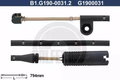 Сигнализатор, износ тормозных колодок GALFER купить