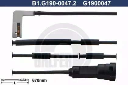 Сигнализатор, износ тормозных колодок GALFER купить