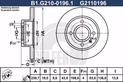 Тормозной диск GALFER купить
