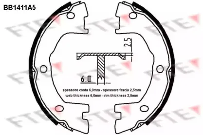 Комплект тормозных колодок, стояночная тормозная система FTE купить