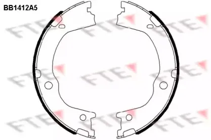 Комплект тормозных колодок, стояночная тормозная система FTE купить