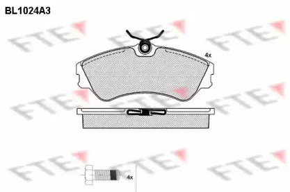 Комплект тормозных колодок, дисковый тормоз FTE купить