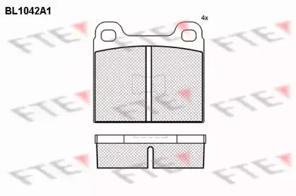 Комплект тормозных колодок, дисковый тормоз FTE купить