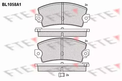 Комплект тормозных колодок, дисковый тормоз FTE купить