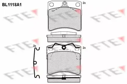Комплект тормозных колодок, дисковый тормоз FTE купить