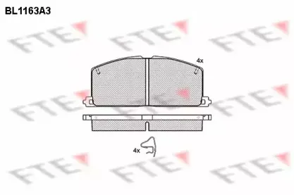 Комплект тормозных колодок, дисковый тормоз FTE купить