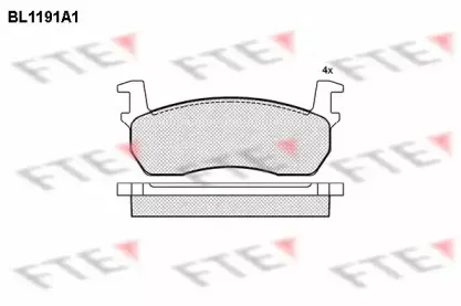 Комплект тормозных колодок, дисковый тормоз FTE купить