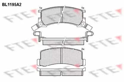 Комплект тормозных колодок, дисковый тормоз FTE купить