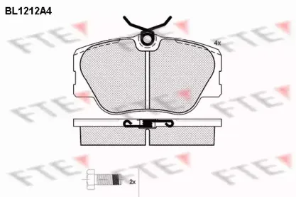 Комплект тормозных колодок, дисковый тормоз FTE купить