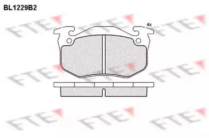 Комплект тормозных колодок, дисковый тормоз FTE купить