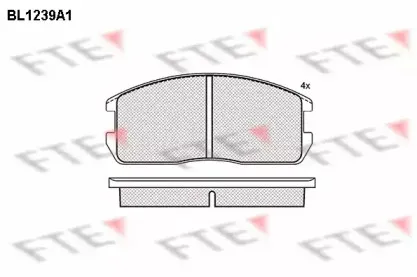 Комплект тормозных колодок, дисковый тормоз FTE купить