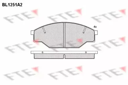 Комплект тормозных колодок, дисковый тормоз FTE купить