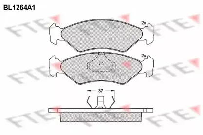 Комплект тормозных колодок, дисковый тормоз FTE купить