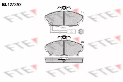 Комплект тормозных колодок, дисковый тормоз FTE купить