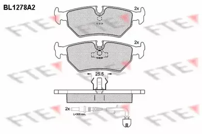 Комплект тормозных колодок, дисковый тормоз FTE купить
