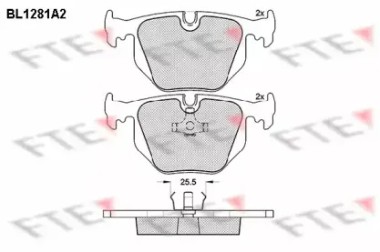 Комплект тормозных колодок, дисковый тормоз FTE купить