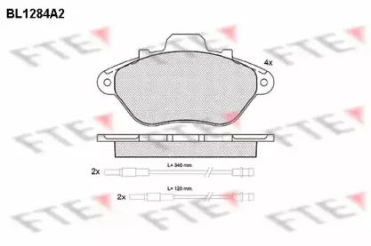 Комплект тормозных колодок, дисковый тормоз FTE купить