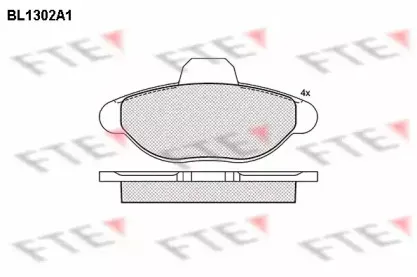 Комплект тормозных колодок, дисковый тормоз FTE купить