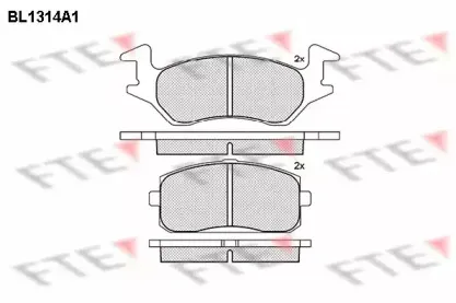 Комплект тормозных колодок, дисковый тормоз FTE купить