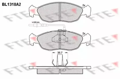 Комплект тормозных колодок, дисковый тормоз FTE купить