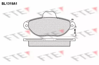 Комплект тормозных колодок, дисковый тормоз FTE купить