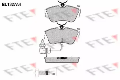Комплект тормозных колодок, дисковый тормоз FTE купить