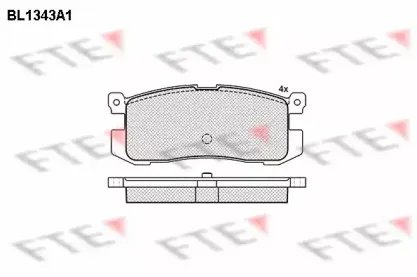 Комплект тормозных колодок, дисковый тормоз FTE купить