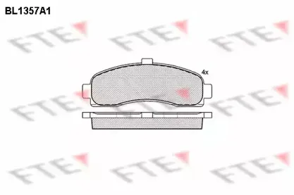 Комплект тормозных колодок, дисковый тормоз FTE купить