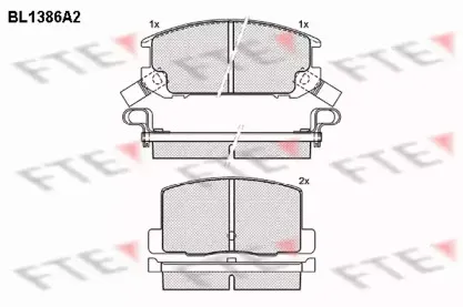 Комплект тормозных колодок, дисковый тормоз FTE купить
