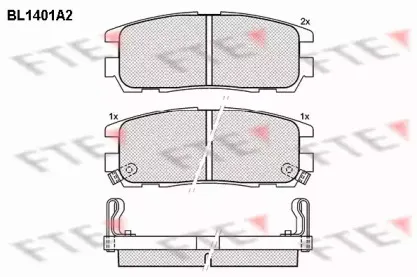 Комплект тормозных колодок, дисковый тормоз FTE купить