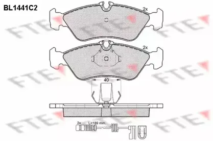 Комплект тормозных колодок, дисковый тормоз FTE купить
