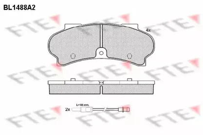 Комплект тормозных колодок, дисковый тормоз FTE купить
