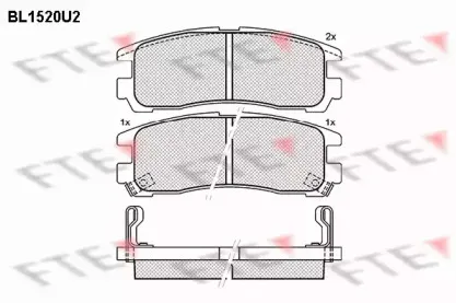 Комплект тормозных колодок, дисковый тормоз FTE купить