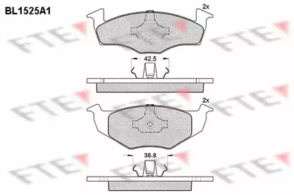 Комплект тормозных колодок, дисковый тормоз FTE купить
