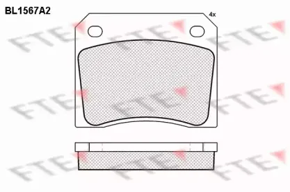Комплект тормозных колодок, дисковый тормоз FTE купить
